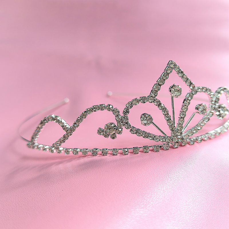 Young Women'S Accessories - Silver Color Rhinestone Bridal Crown Luxury