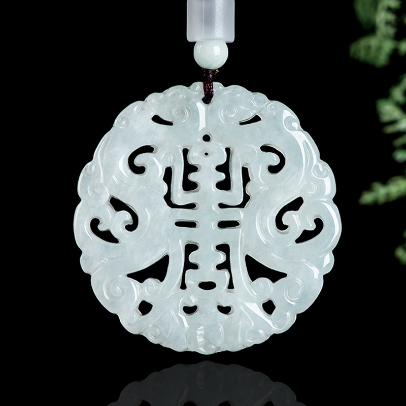 Women Accessories For Gift - Burmese Jadeite Dragon Pendant Necklace Vintage