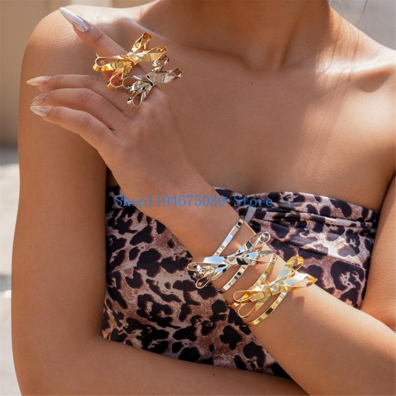 Women Accessories Combo Gift - 5asd Dainty Bowknot Accent Nhẫn Và