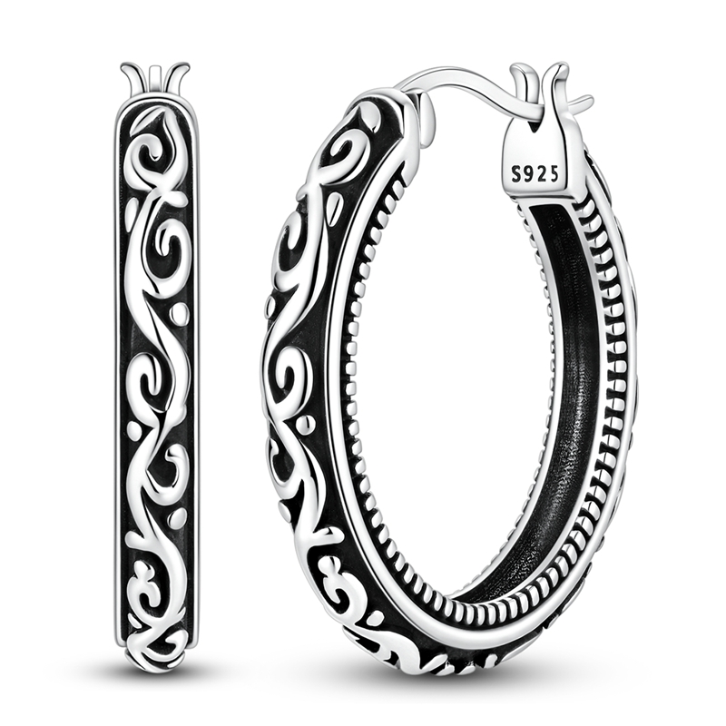 Statement Earrings Oversized - 925 Sterling Silver Earrings Women Zirconium
