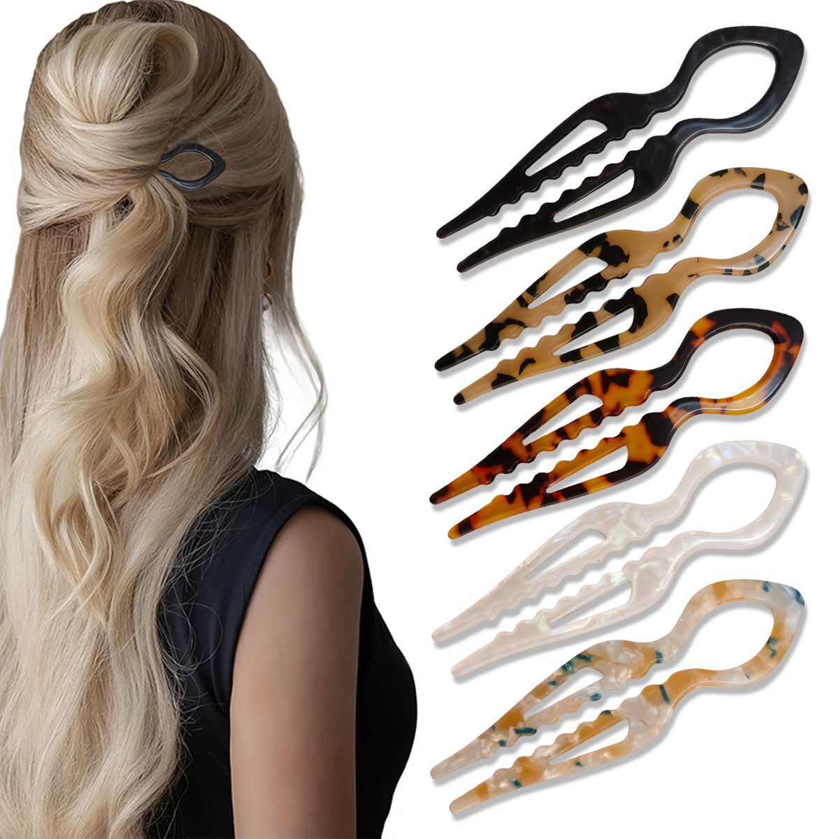U-Shaped Hair Sticks Tortoises - đánh giá và giá Young Women'S Accessories