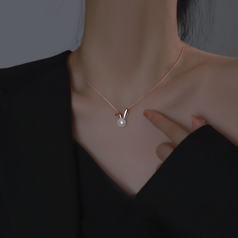 Cute Rabbit Pearl Pendant Neck - đánh giá và giá Women Accessories Meaning