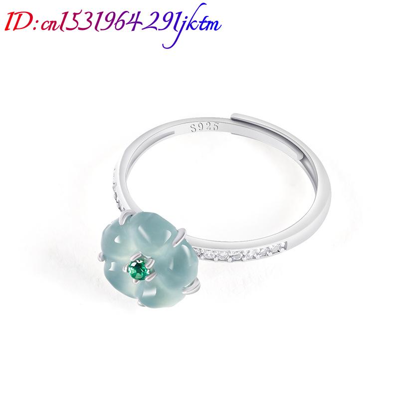 Blue Burmese Jadeite Flower Ri - đánh giá và giá Women Accessories For Gift