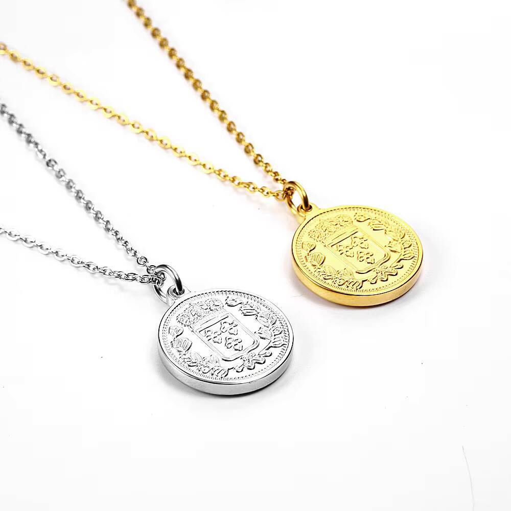 Women Delicate Gold Plated Eli - đánh giá và giá Coin Necklace Delicate