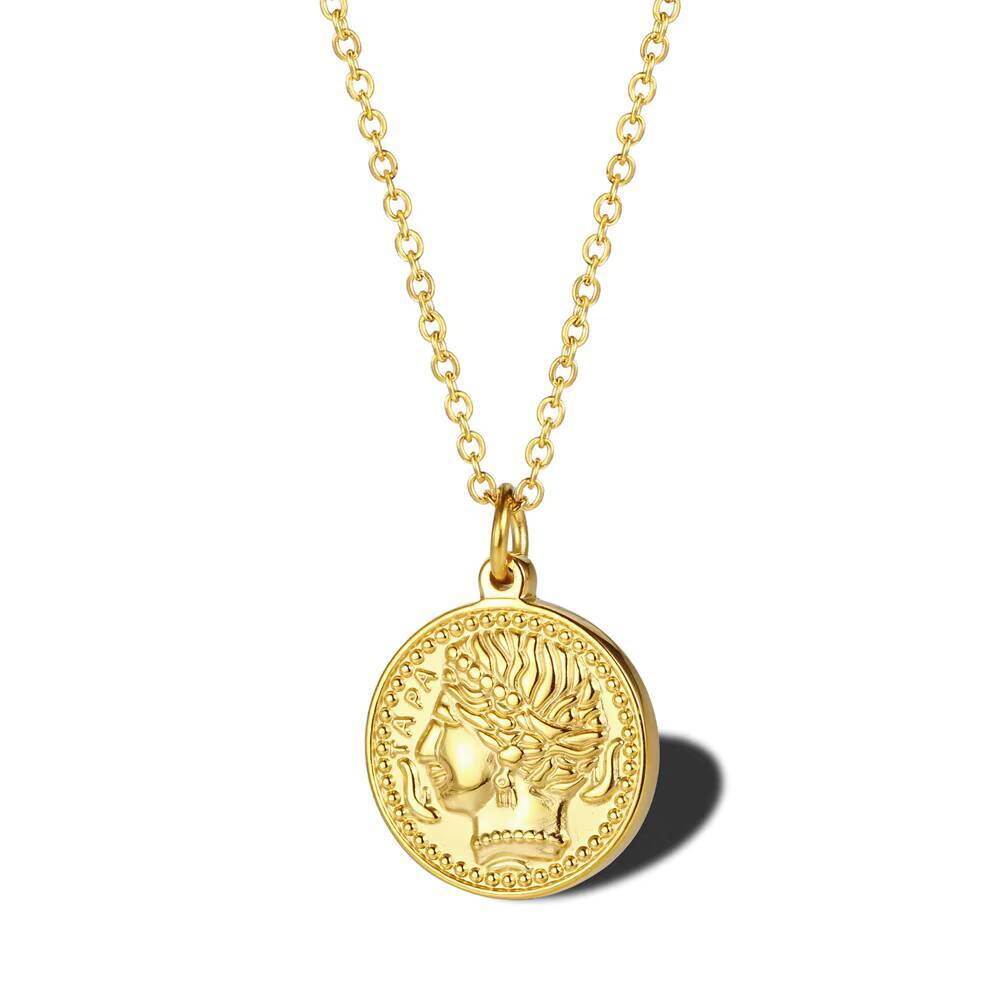 Women Delicate Gold Plated Eli - đánh giá và giá Coin Necklace Delicate