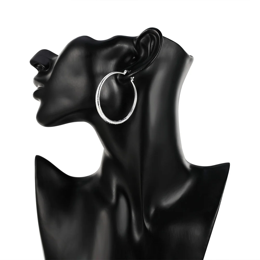 3/4/5/6cm Big 925 Sterling Sil - đánh giá và giá Statement Earrings Oversized