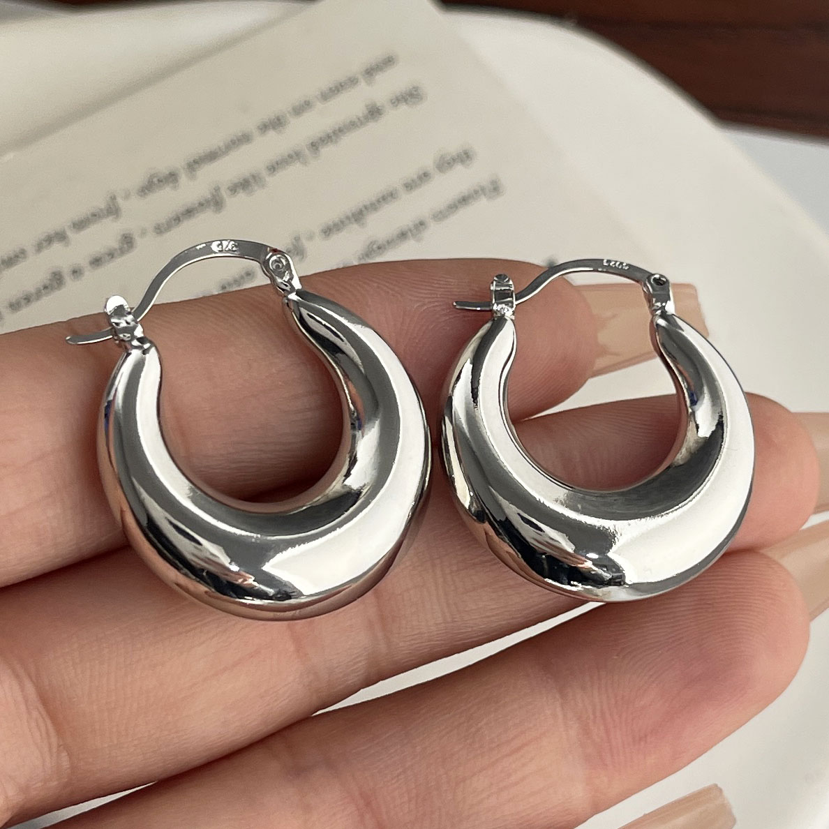 925 Sterling Silver Vintage Ea - đánh giá và giá Statement Earrings Oversized