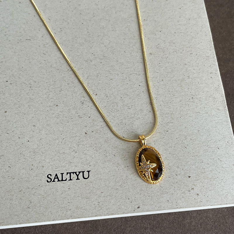 Minar Delicate Natural Stone T - đánh giá và giá Coin Necklace Delicate