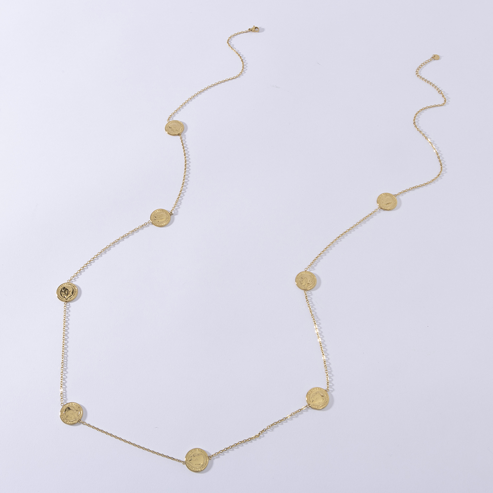 LUIZADA Stainless Steel Fashio - đánh giá và giá Coin Necklace Delicate