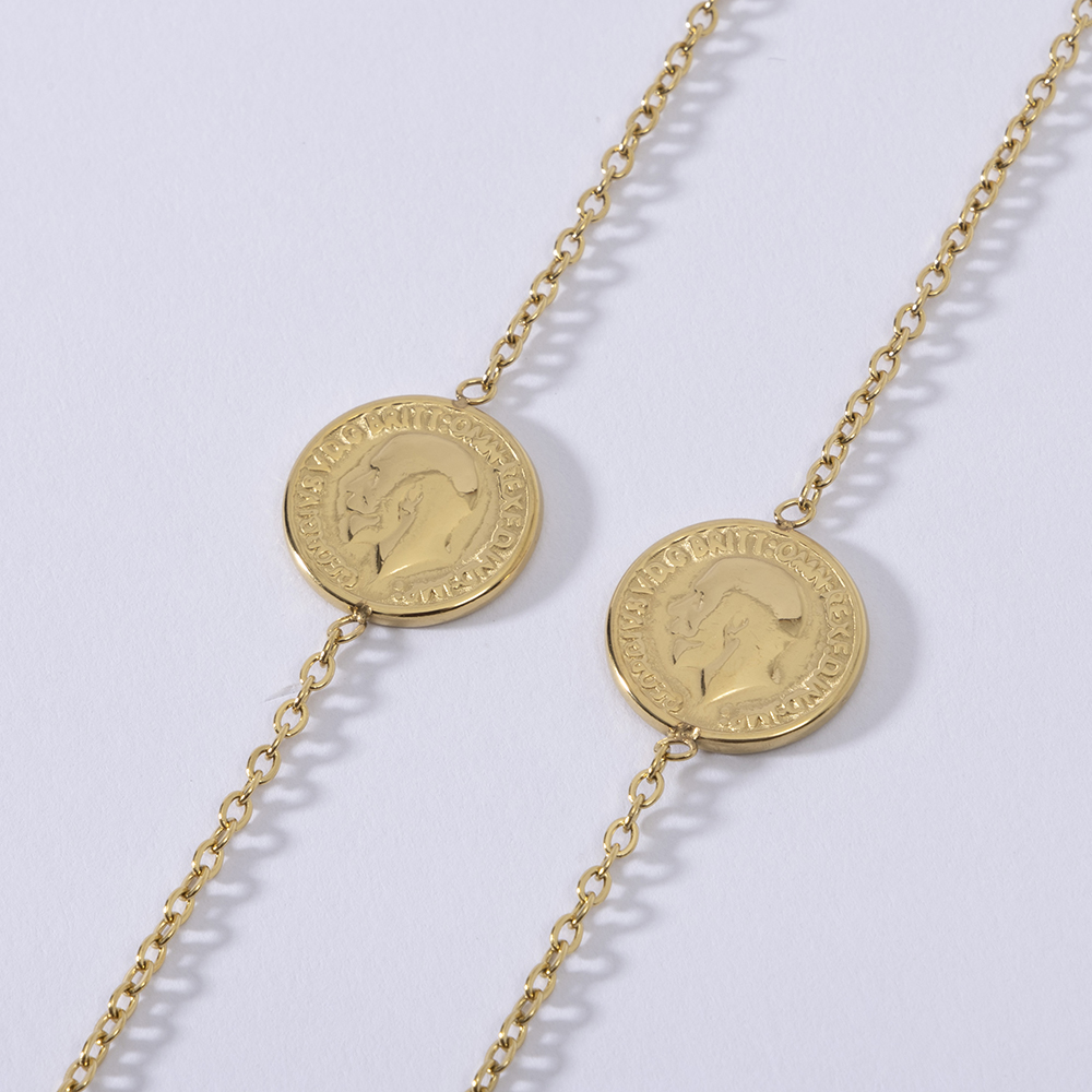 LUIZADA Stainless Steel Fashio - đánh giá và giá Coin Necklace Delicate