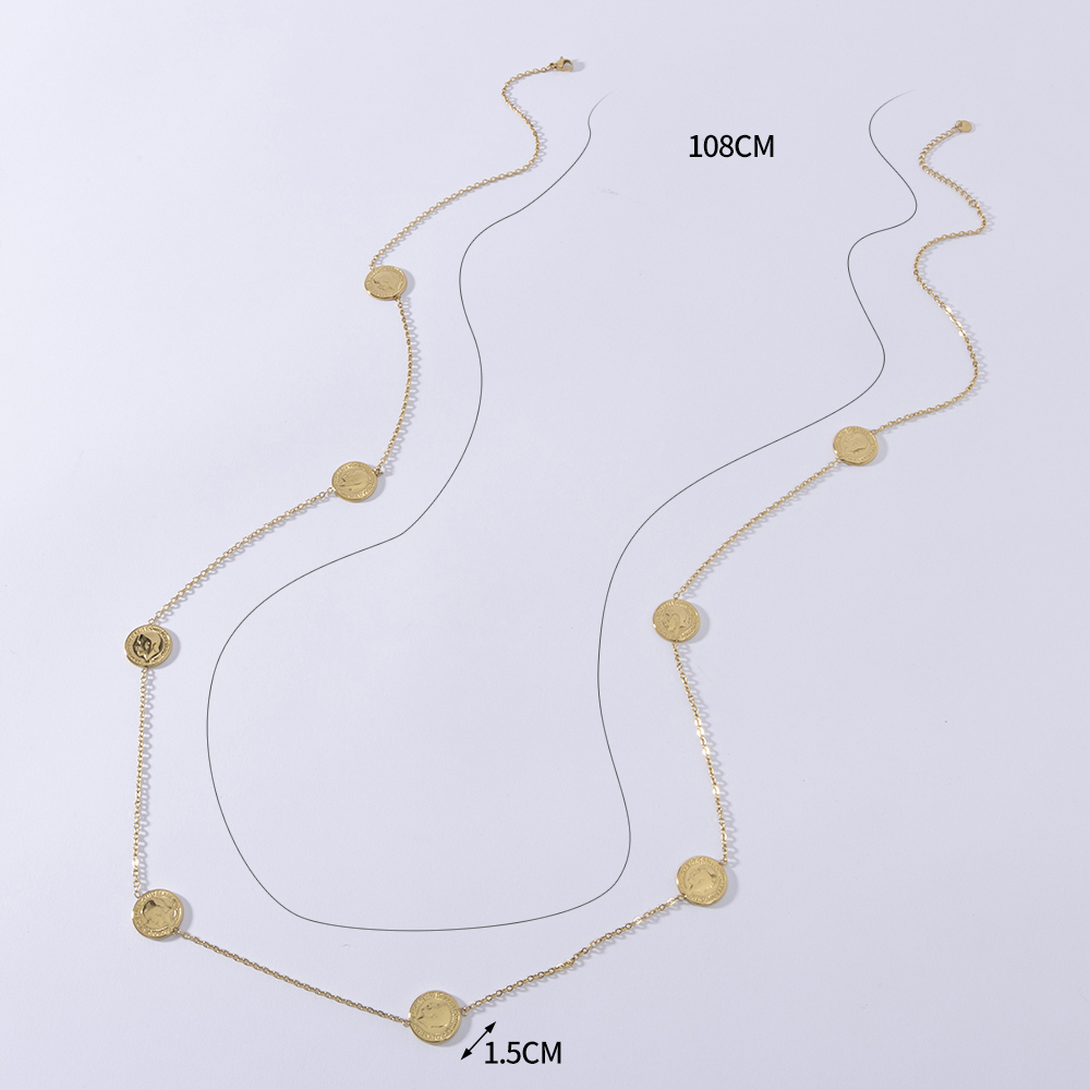 LUIZADA Stainless Steel Fashio - đánh giá và giá Coin Necklace Delicate