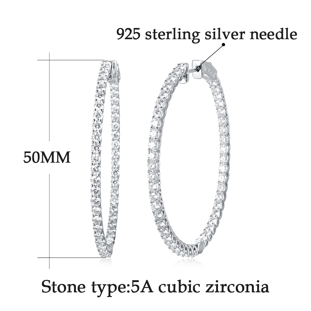 APIR 50MM Large Full Paved CZ  - đánh giá và giá Statement Earrings Oversized