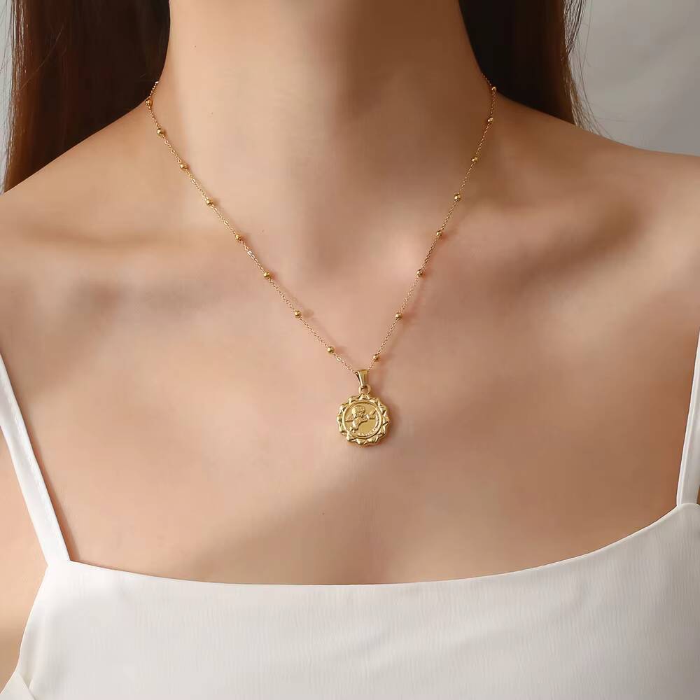 Women Delicate The Angel Cupid - đánh giá và giá Coin Necklace Delicate