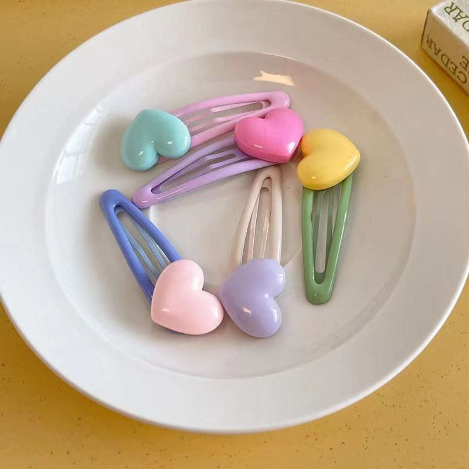5pcs Cartoon Heart Hair Clips  - đánh giá và giá Women Accessories Wholesale China