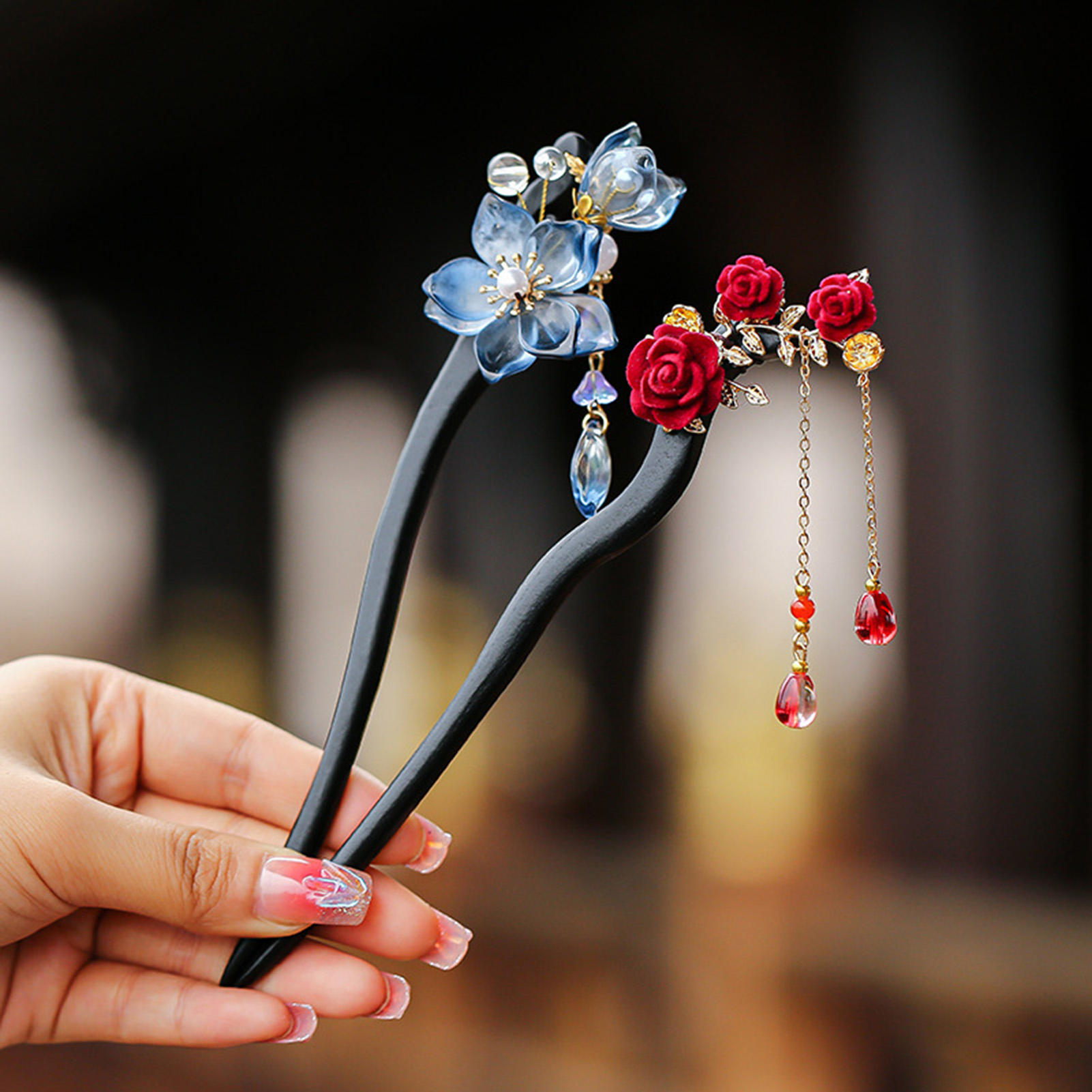 Chinese Style Flower Tassel Ha - đánh giá và giá Women Accessories On Sale