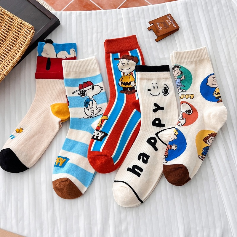 5 Pairs Cute Cartoon Snoopy An - đánh giá và giá Women'S Ankle Accessories
