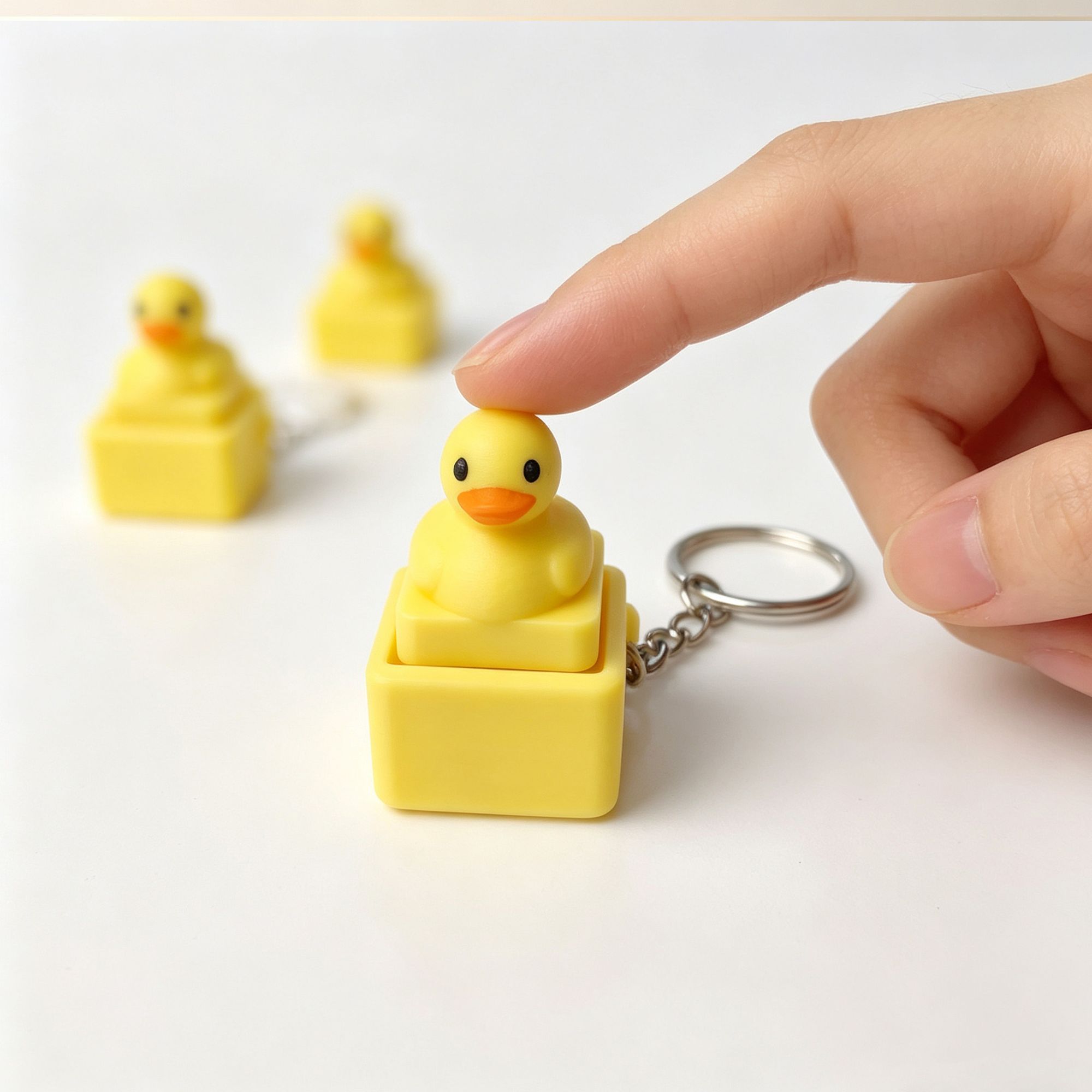 Cute Yellow Duck Press Keychai - đánh giá và giá Women'S Key Accessories
