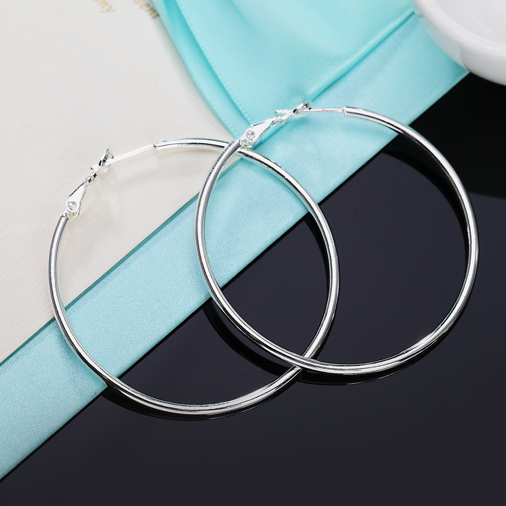 Chất Liệu Bạc 925 Vòng Tròn Lớ - đánh giá và giá Statement Earrings Oversized