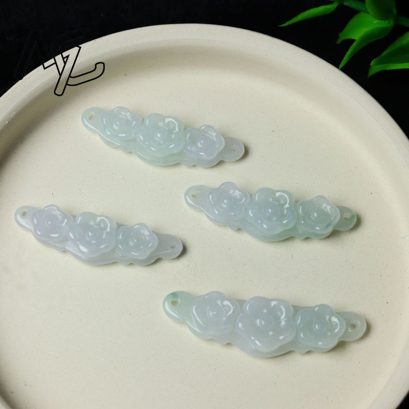 1pc Natural Jadeite Emerald Fl - đánh giá và giá Women Accessories For Gift