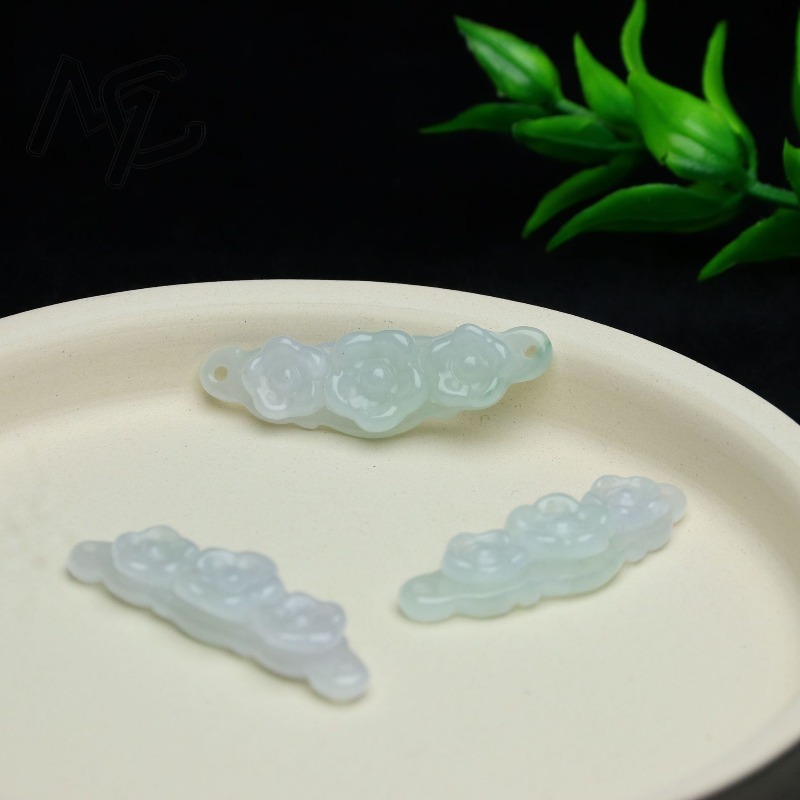 1pc Natural Jadeite Emerald Fl - đánh giá và giá Women Accessories For Gift