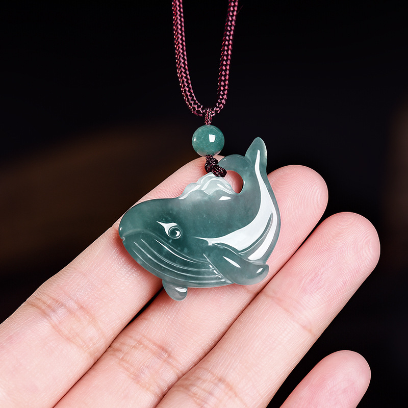Natural Burmese Jadeite Whale  - đánh giá và giá Women Accessories For Gift