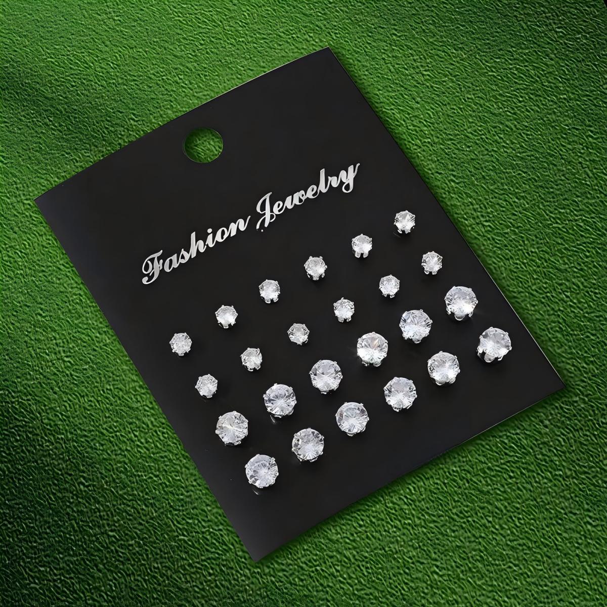 12 Pairs Cubic Zirconia Simula - đánh giá và giá Women Accessories Combo Gift