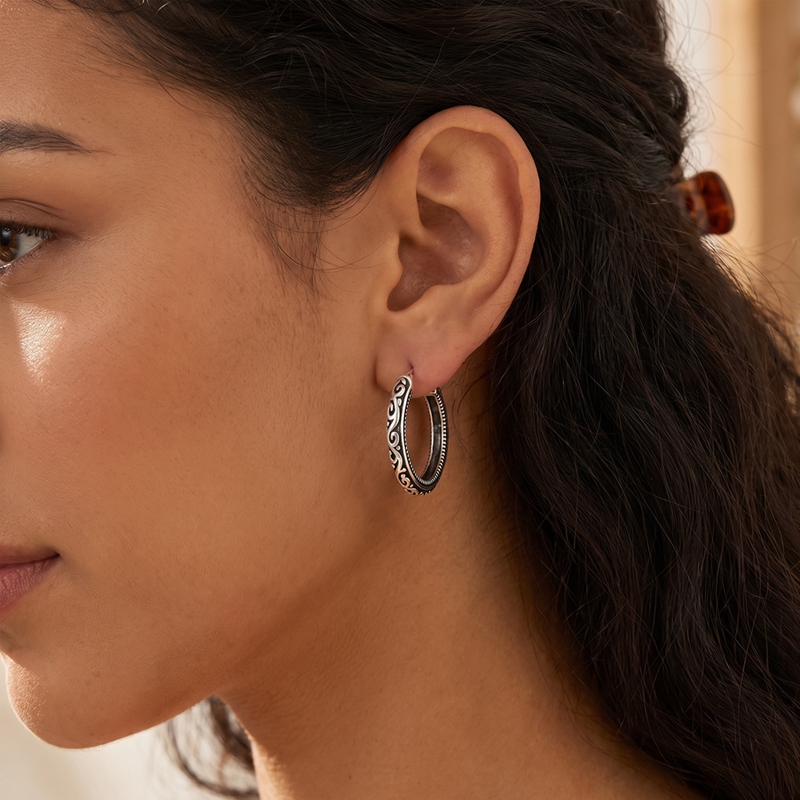 925 Sterling Silver Earrings W - đánh giá và giá Statement Earrings Oversized
