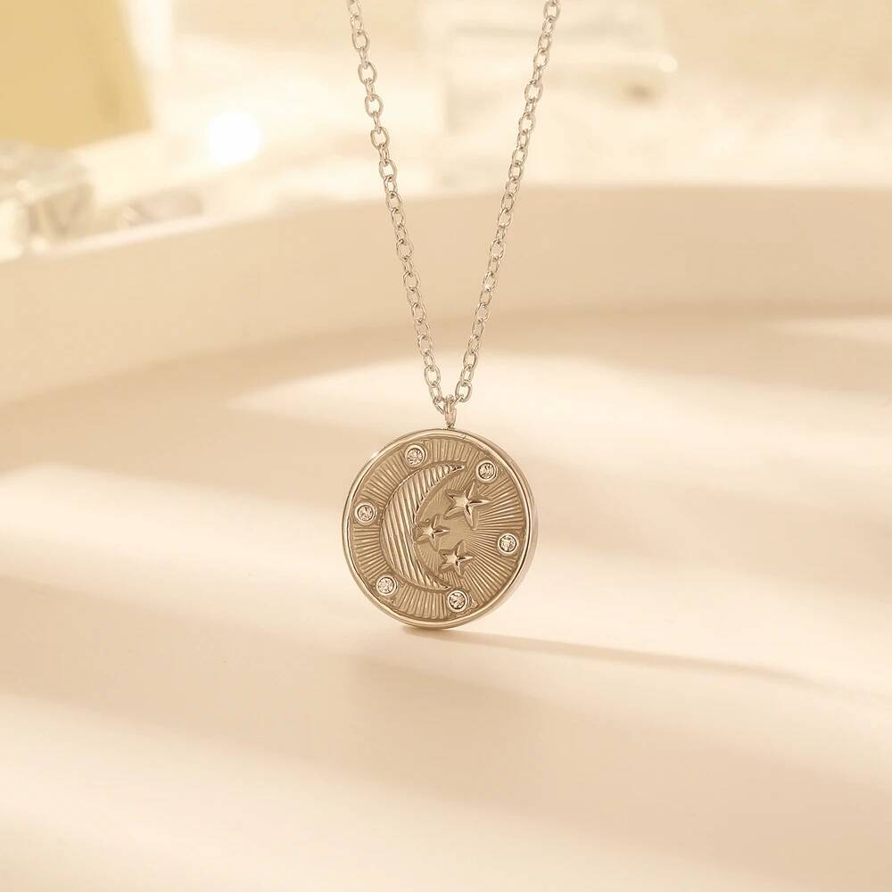 Stainless Steel Women Delicate - đánh giá và giá Coin Necklace Delicate