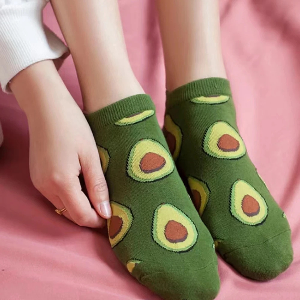 5 Pairs Cartoon Avocado Crew A - đánh giá và giá Women'S Ankle Accessories