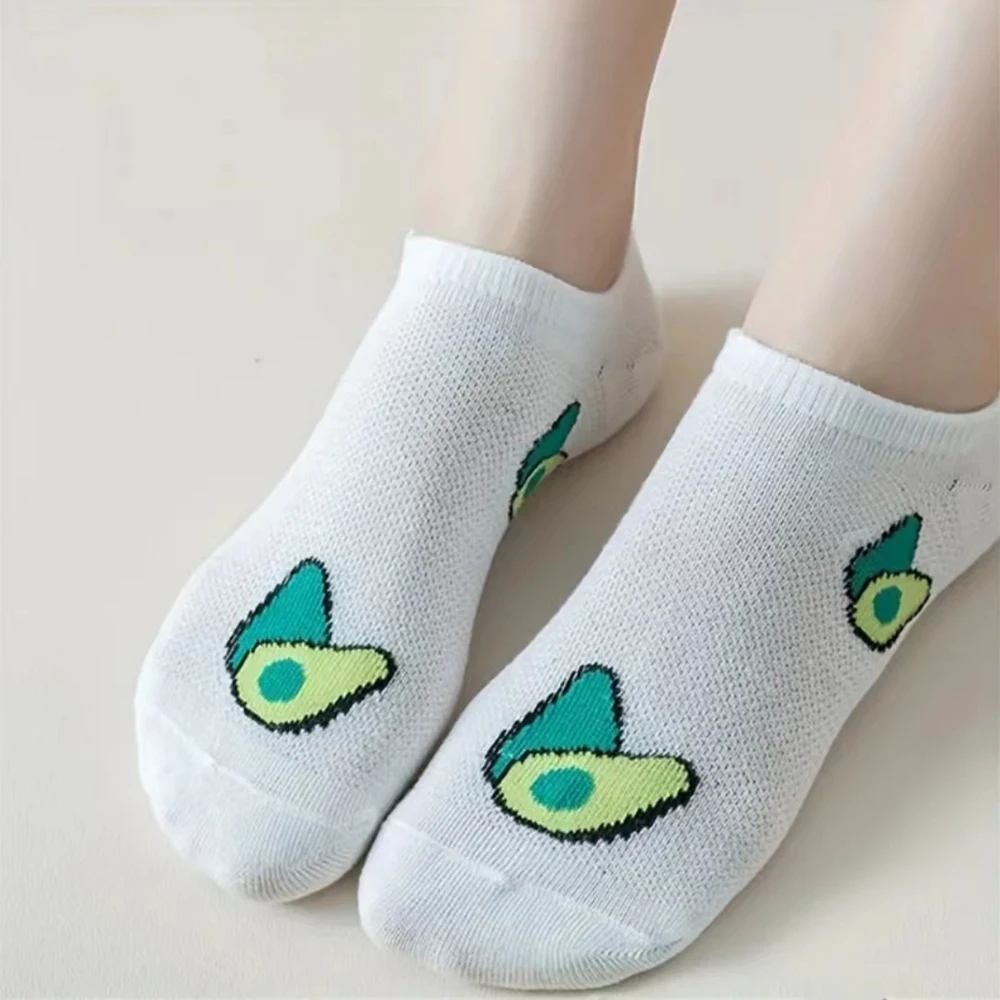 5 Pairs Cartoon Avocado Crew A - đánh giá và giá Women'S Ankle Accessories