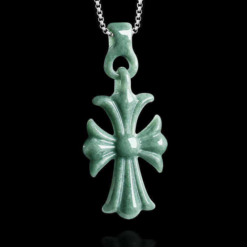 Natural Burmese Jadeite Cross  - đánh giá và giá Women Accessories For Gift