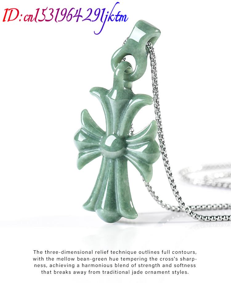 Natural Burmese Jadeite Cross  - đánh giá và giá Women Accessories For Gift