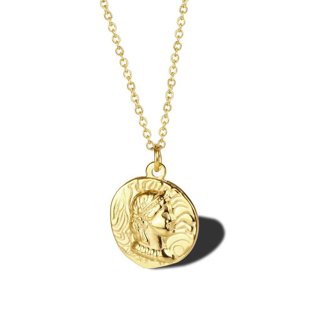 Stainless Steel Gold Plated Qu - đánh giá và giá Coin Necklace Delicate