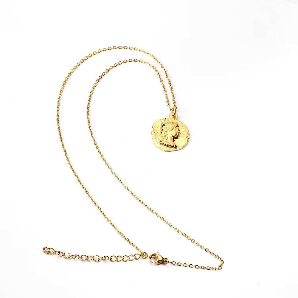 Stainless Steel Gold Plated Qu - đánh giá và giá Coin Necklace Delicate