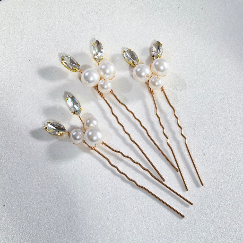 Pearl Crystal Hair Pins Comb S - đánh giá và giá Young Women'S Accessories