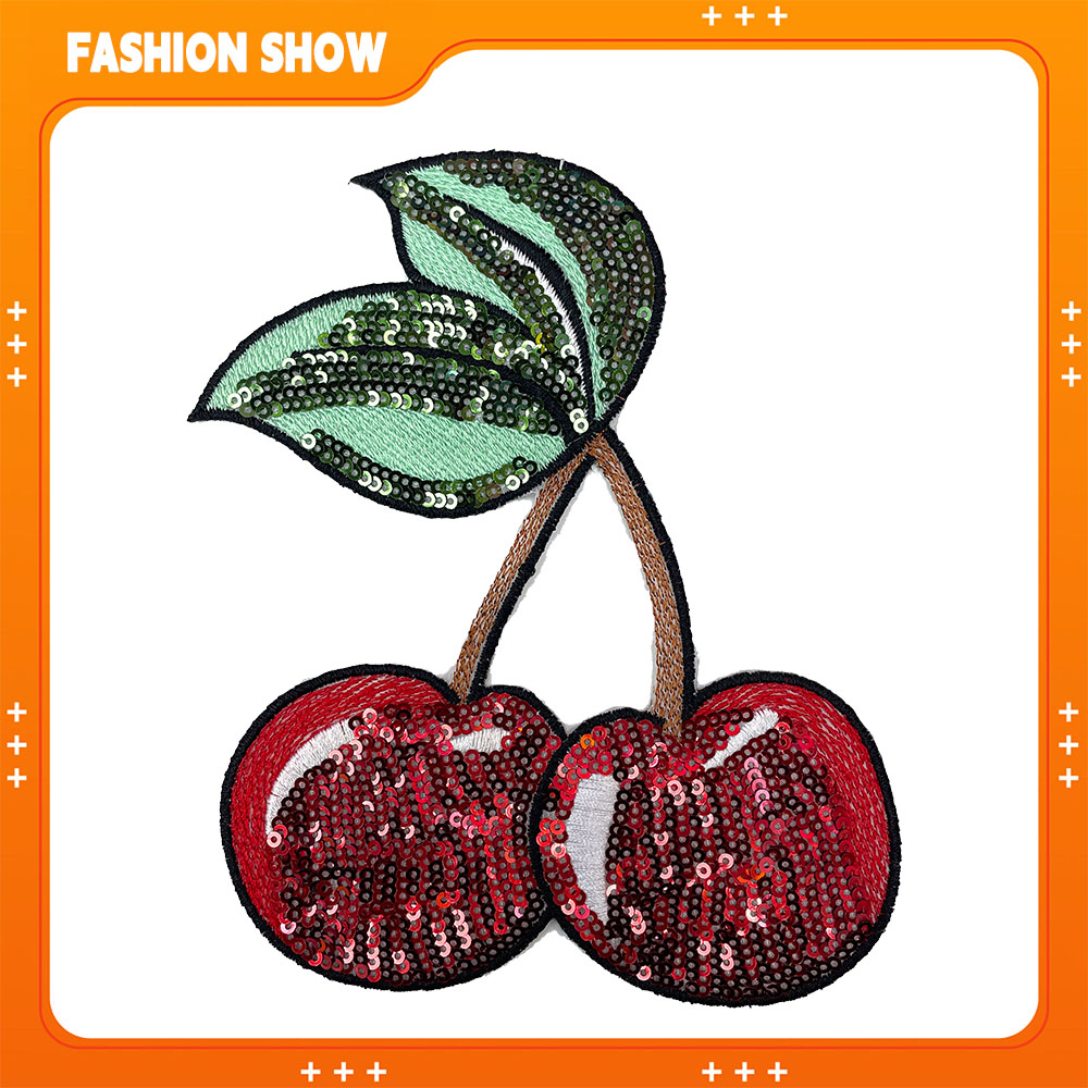 Sequin Cherry Embroidery Patch - đánh giá và giá Accessories Brand For Women