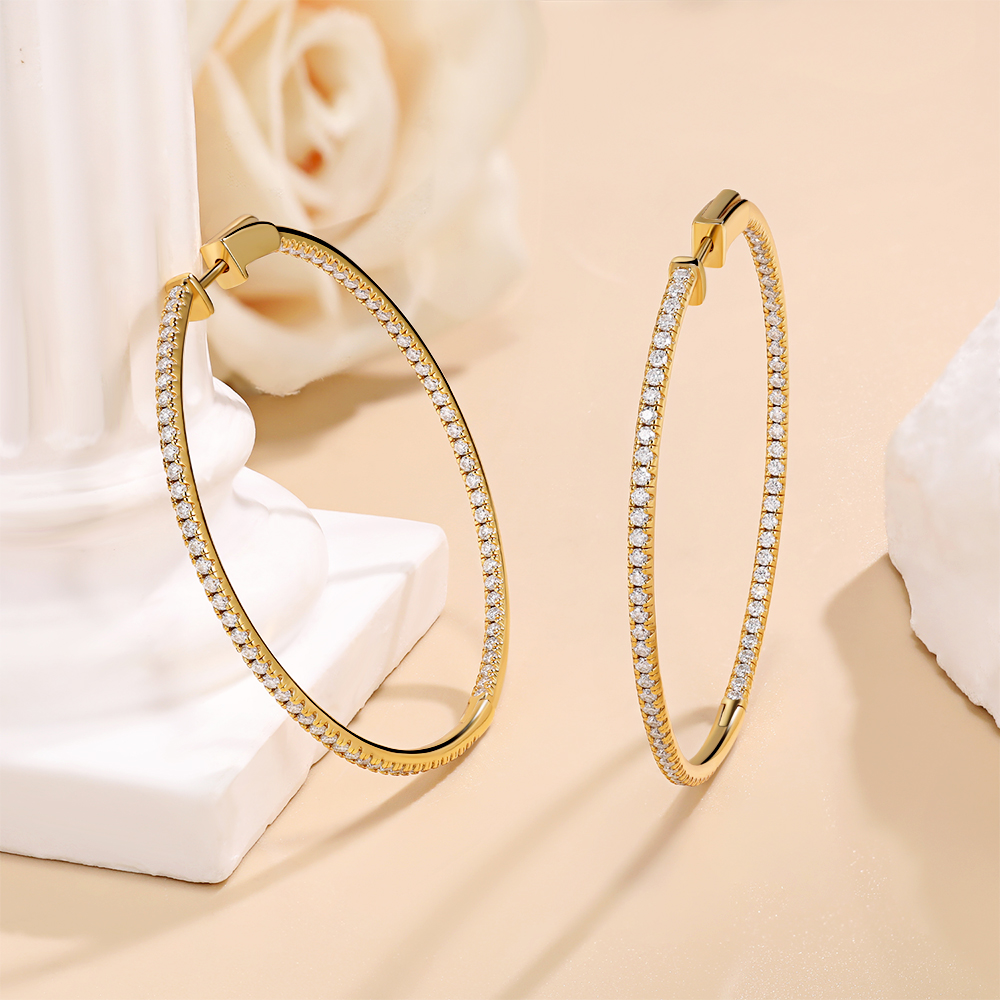 LinkerLove Rose Gold 30/50mm M - đánh giá và giá Statement Earrings Oversized