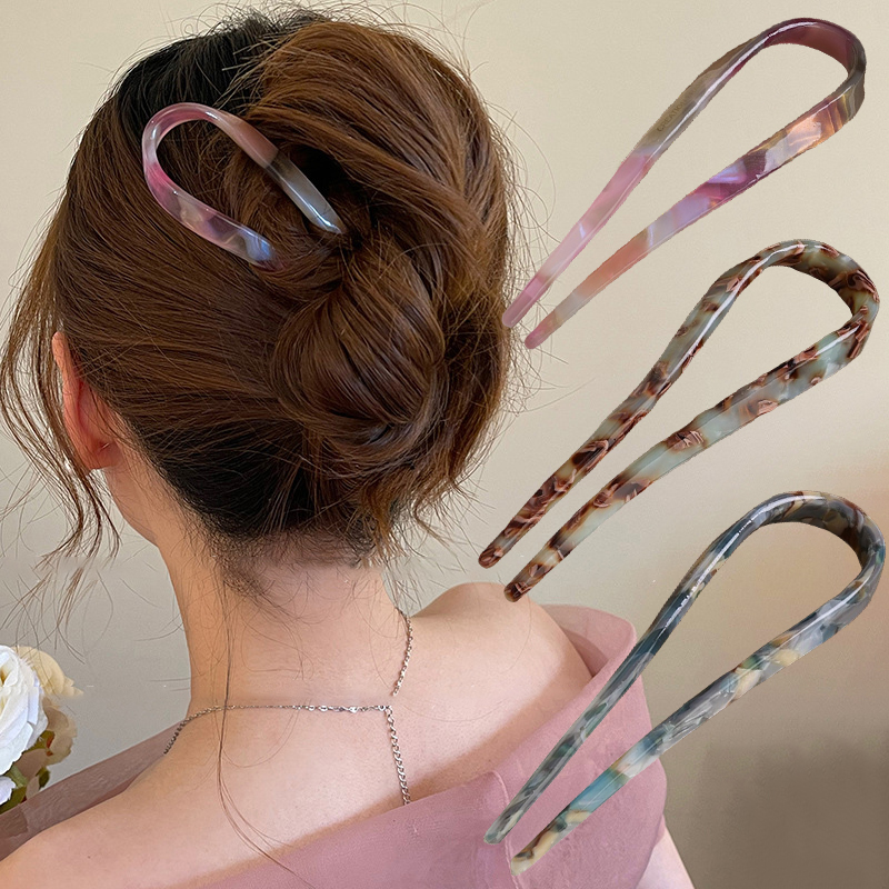 U-Shaped Hair Sticks Acetate A - đánh giá và giá Young Women'S Accessories