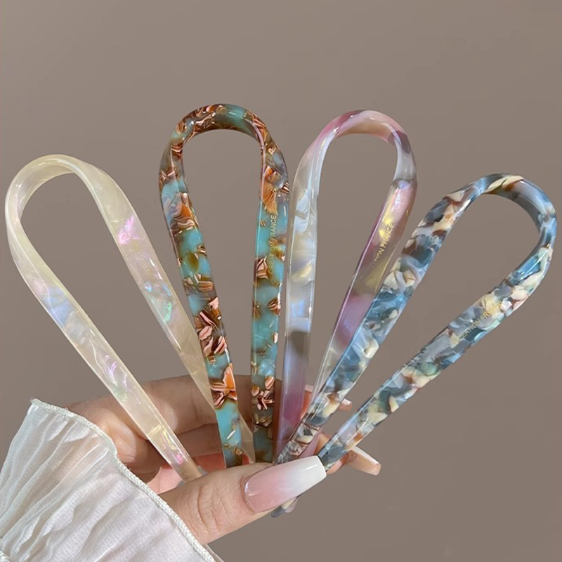 U-Shaped Hair Sticks Acetate A - đánh giá và giá Young Women'S Accessories