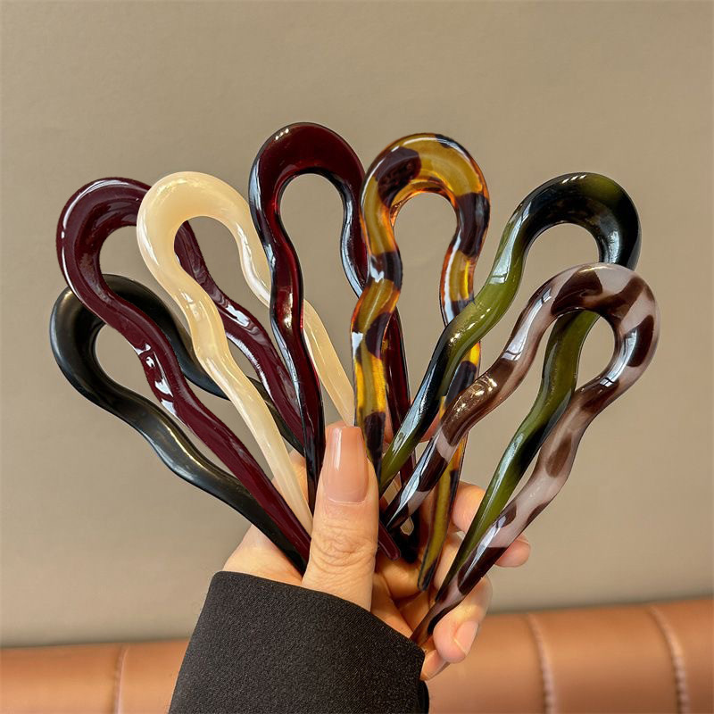 Elegant Acrylic U-shaped Hairp - đánh giá và giá Young Women'S Accessories
