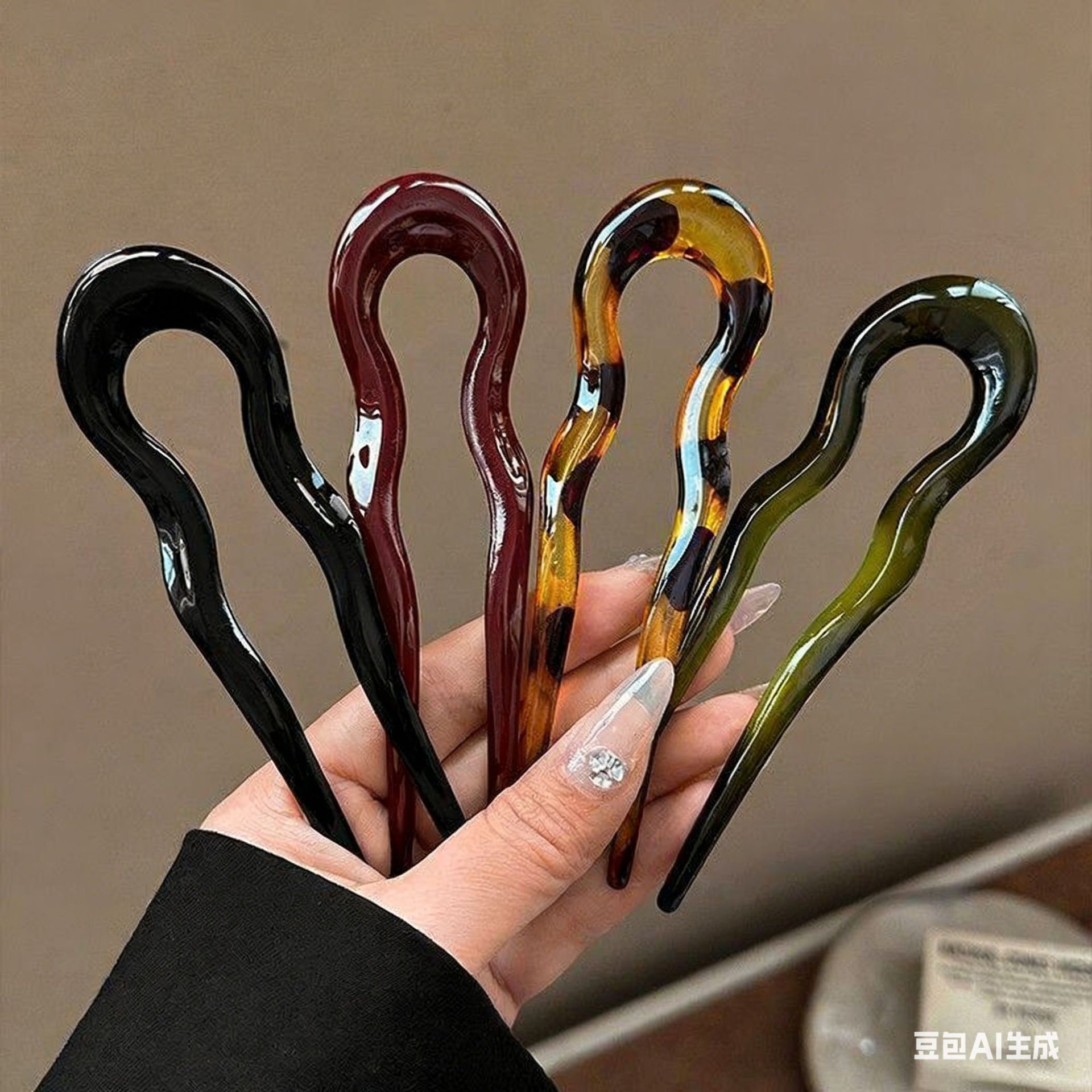 Elegant Acrylic U-shaped Hairp - đánh giá và giá Young Women'S Accessories