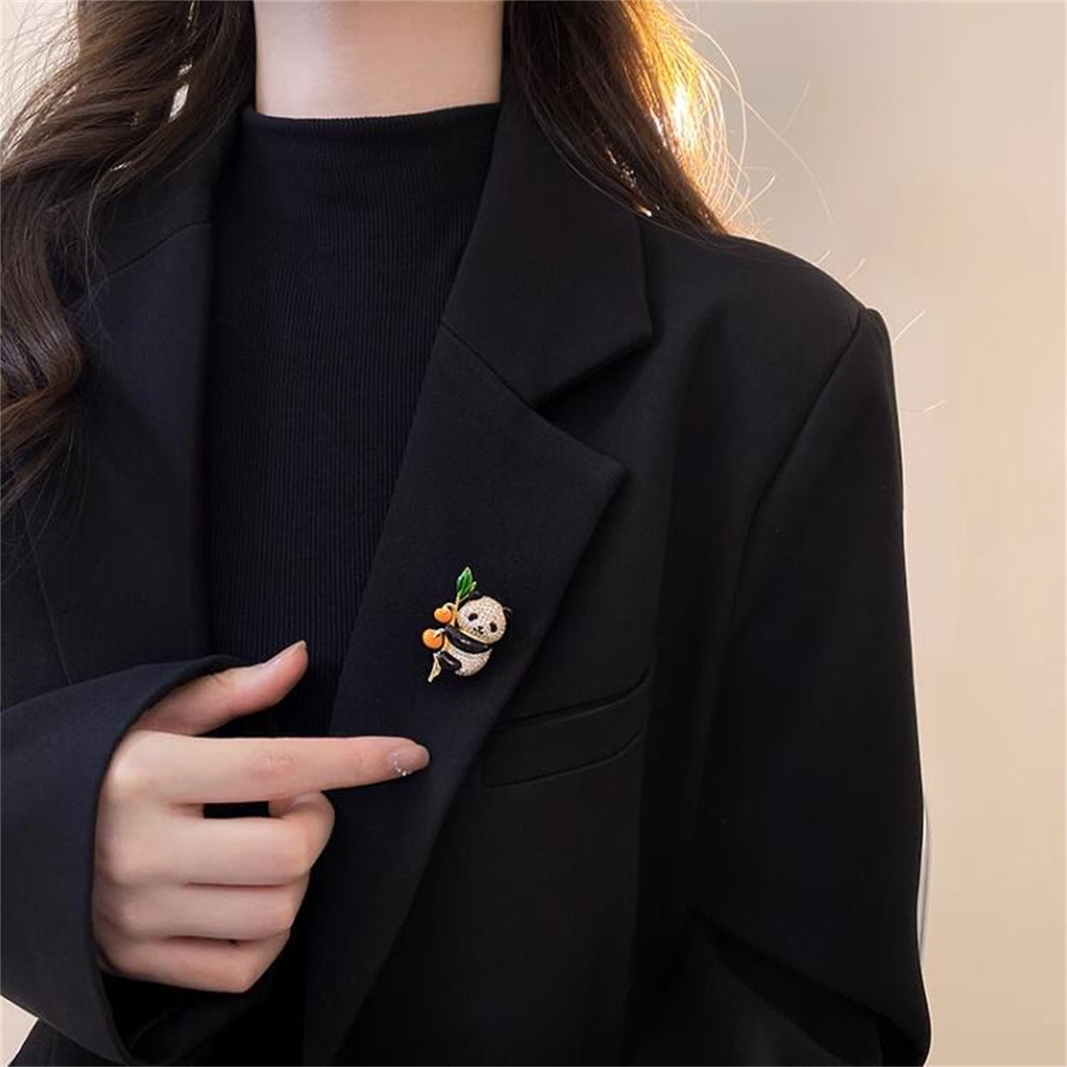 1Pc Cute Panda Brooch with Per - đánh giá và giá Women Accessories Meaning