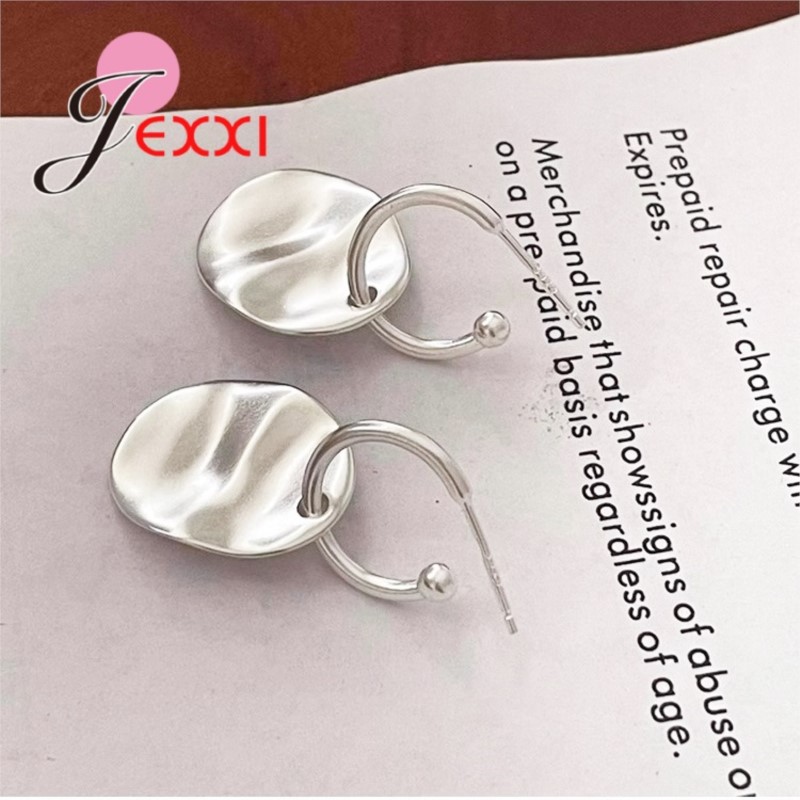 Irregular Metal Texture Hoop E - đánh giá và giá Statement Earrings Oversized