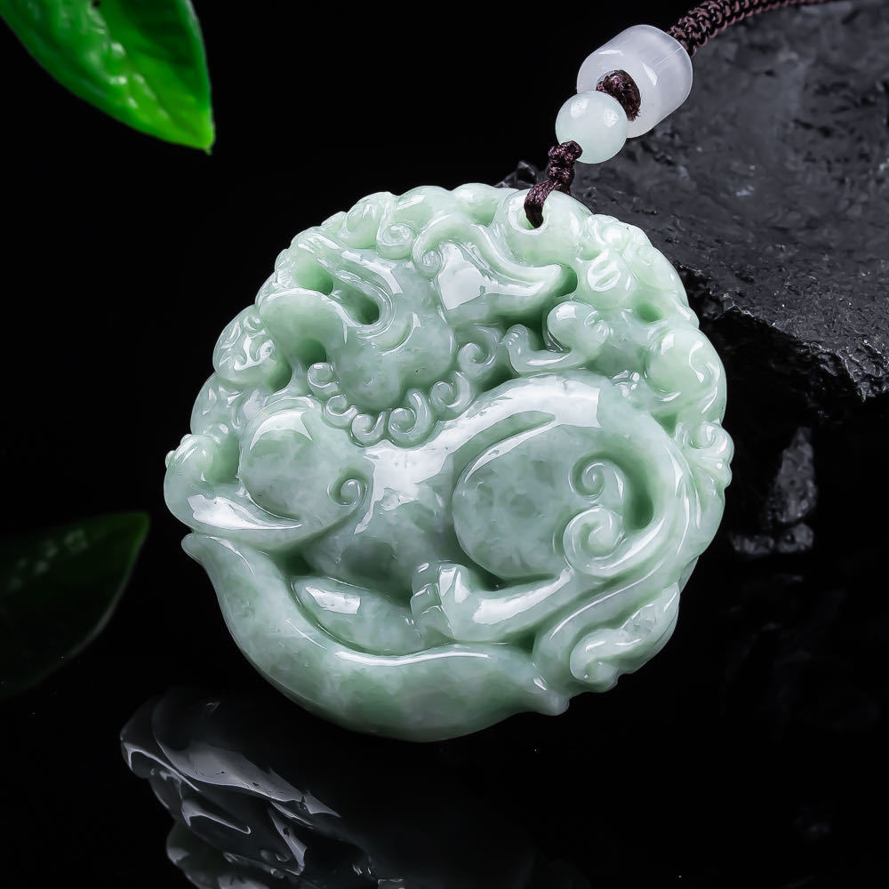 Natural Myanmar Jadeite Pixiu  - đánh giá và giá Women Accessories For Gift