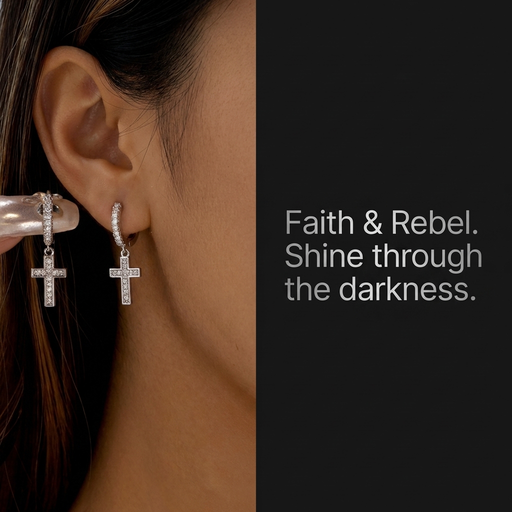 Brilliant CZ Cross Drop Earrin - đánh giá và giá Women Accessories Meaning